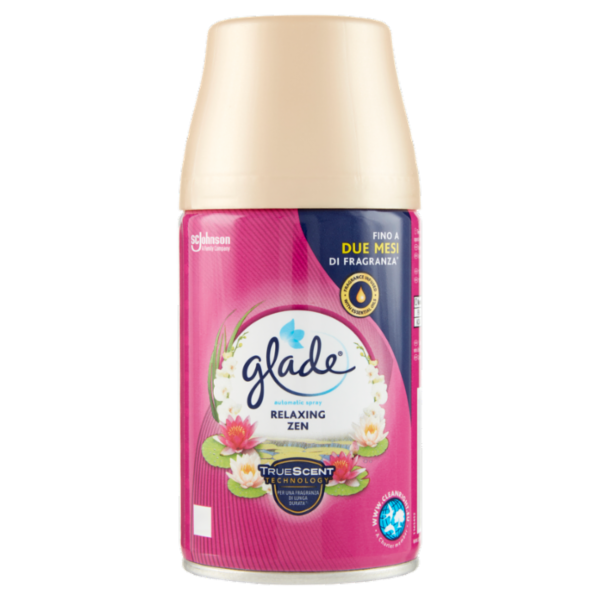 Glade Automatic Spray Ricarica, Profumatore per Ambienti, Fragranza Relaxing Zen 269ml