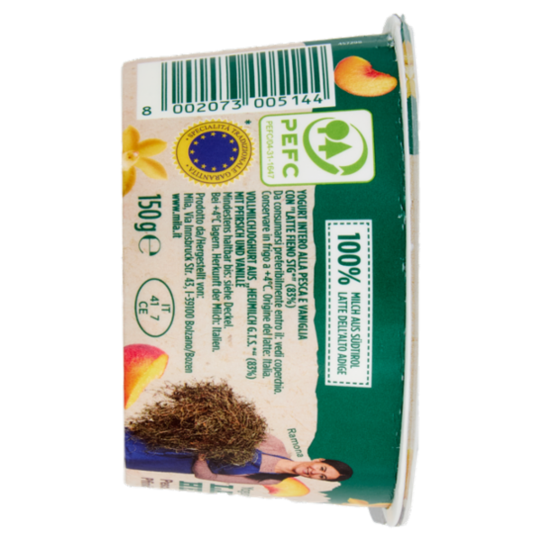 mila Yogurt intero Latte Fieno Pesca - vaniglia 150 g