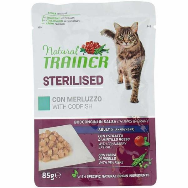 Trainer Bocconcini Cat Adulto Sterilizzato Merluzzo 85g