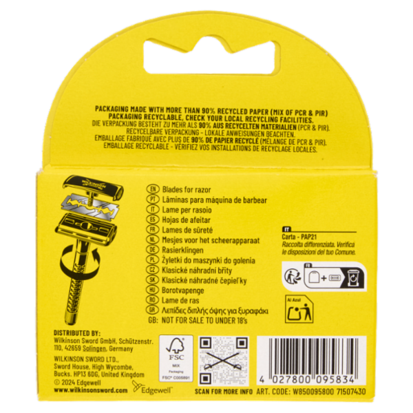 Wilkinson Sword Classic confezione di 10 lame