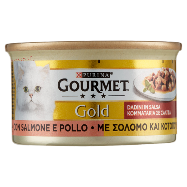 PURINA GOURMET Gold Dadini in Salsa con Salmone e Pollo 85 g