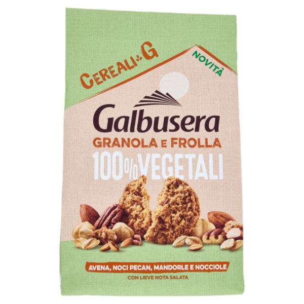 Galbusera Cereali G Granola e Frolla 100% Vegetali Avena, Noci Pecan, Mandorle e Nocciole 280 g