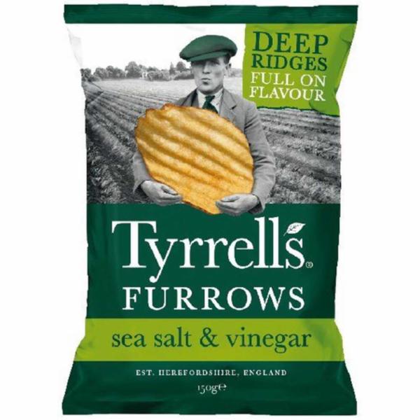 Tyrrells Patatine Sea Salt e Vinegar Furrows 150g