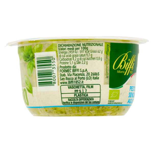 Biffi Bio Pesto Senza Aglio 120 g