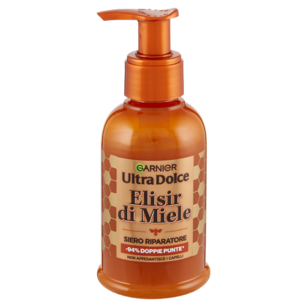 Garnier Ultra Dolce Elisir di Miele, Siero Riparatore, Capelli Danneggiati, 115 ml