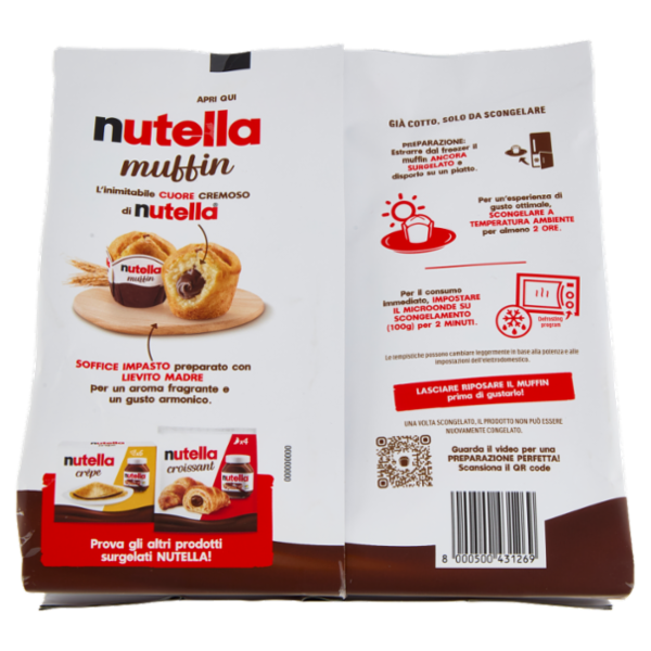 nutella muffin 4 pezzi 264 g