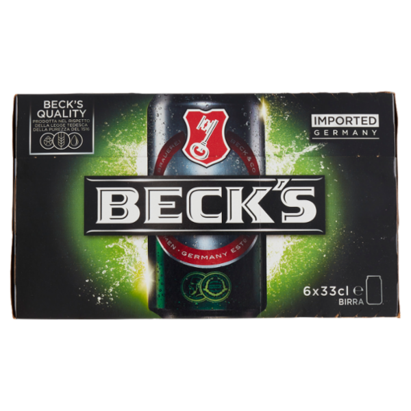 BECK'S Birra pilsner tedesca lattina 6x33cl
