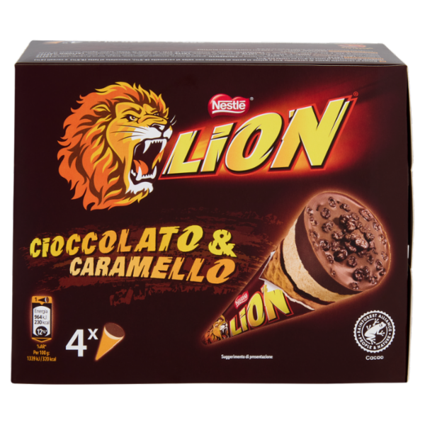 LION Cono Cioccolato & Caramello 4x72g