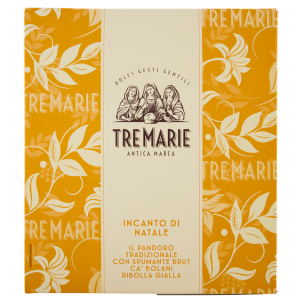 Tre Marie Incanto di Natale Pandoro Tradizionale 750g + Spumante Brut Ca' Bolani Ribolla Gialla 75cl