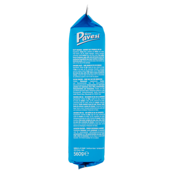 Gran Pavesi il Cracker Salato senza Granelli di Sale in Superficie 560g