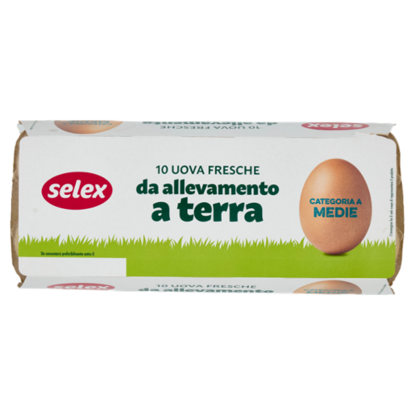 Selex 10 Uova Fresche Medie da Allevamento a Terra Categoria A