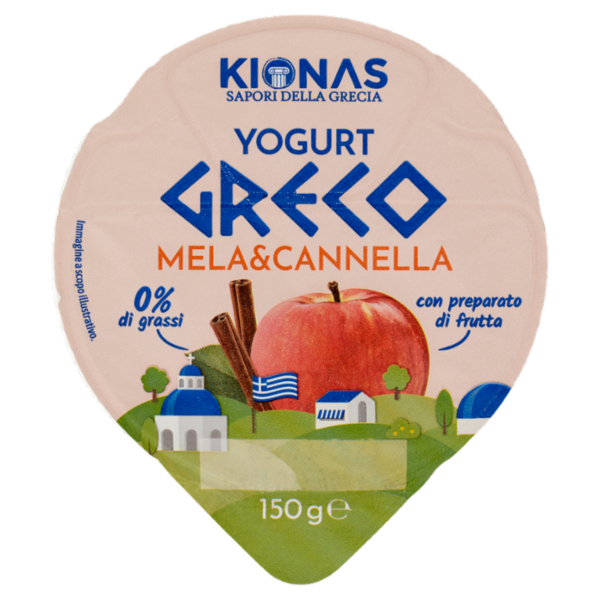 Kionas Yogurt Greco Mela & Cannella 0% di grassi 150 g