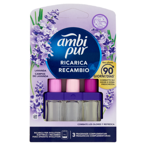Ambi Pur Profumatore per Ambienti Elettrico Ricarica 3Volution, Lavanda 20 ml