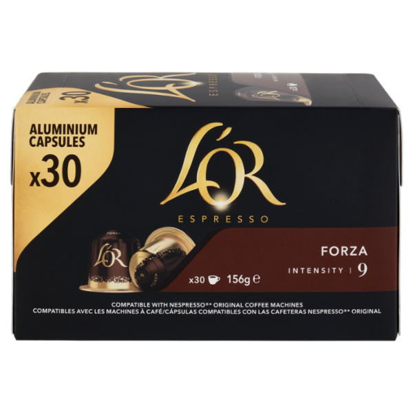 L'OR Forza 9- 30 Capsule Caffè Compatibili con Macchine Nespresso*® Original 156g