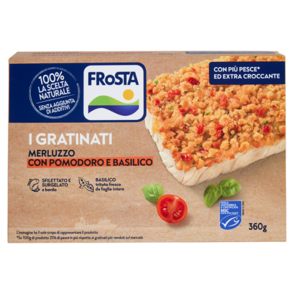 FRoSTA i Gratinati Merluzzo con Pomodoro e Basilico 360 g