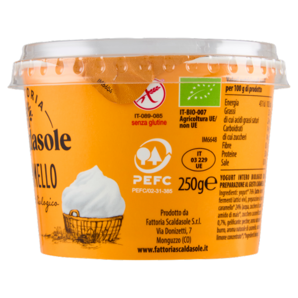 Fattoria Scaldasole Caramello yogurt biologico 250 g