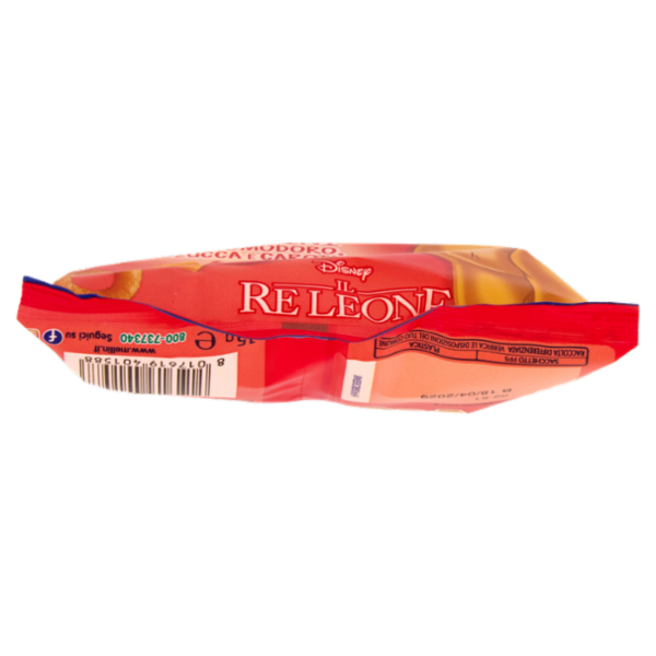 MELLIN Merenda Biologica Re Leone Simba, Anellini con Pomod, Zucca e Carota, adatto dai 12 mesi,15g