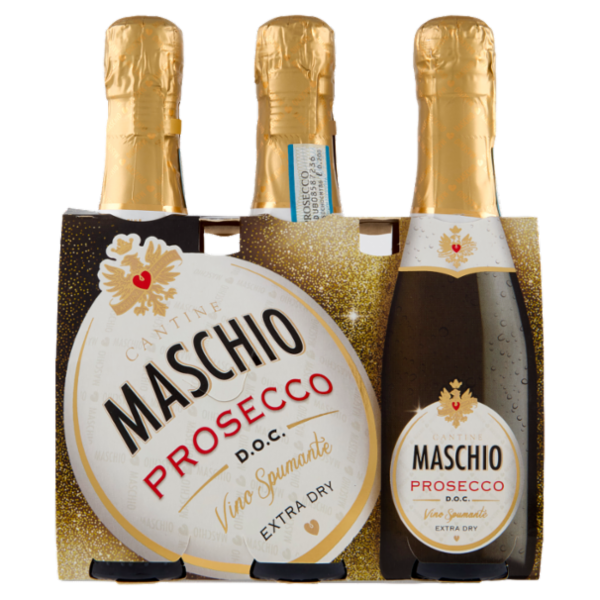 Cantine Maschio Prosecco D.O.C. Vino Spumante Extra Dry 3 x 20 cl