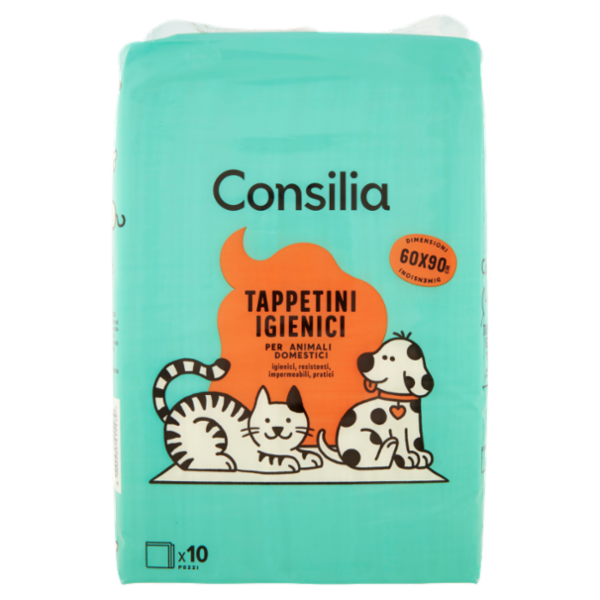 Consilia Tappetini Antiodore per Animali 60X90 cm 10 pezzi