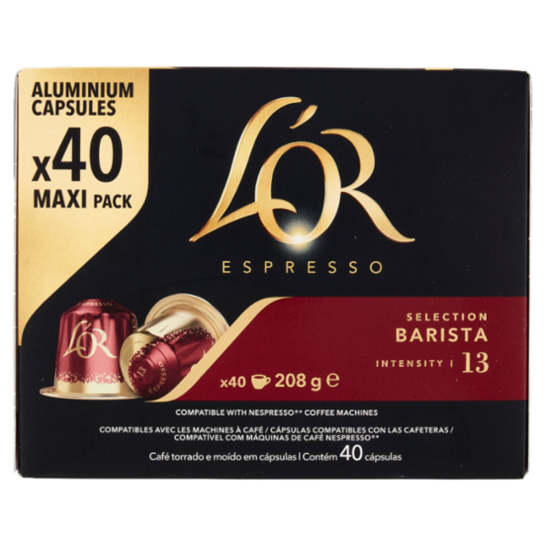 L'Or Espresso Barista 13- 40 Capsule Caffè Compatibili con Macchine Nespresso*® Original 208g