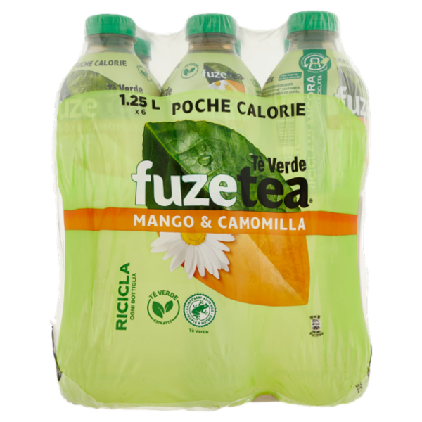 FUZE TEA Tè Verde - Mango & Camomilla PET 6 x 1,25 L