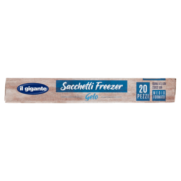 IL GIGANTE Sacchetti Freezer Gelo Medio Formato 23x32 cm 20 pz