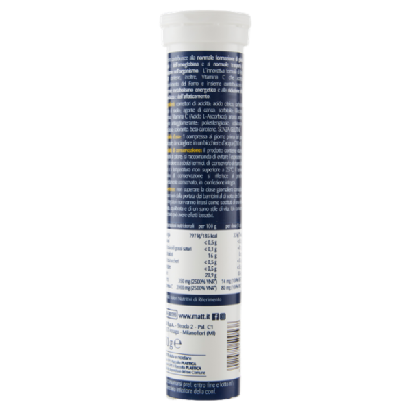 Matt Benessere Ferro + Vitamina C 20 compresse effervescenti 80 g