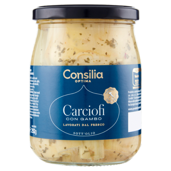 Consilia Optima Carciofi con Gambo in Olio di Girasole 530 g