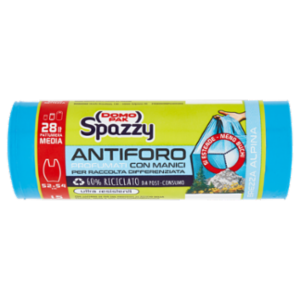 Domopak Spazzy Antiforo Profumati Con Manici 28 Lt Pattumiera Media 52x54 Cm Brezza Alpina 15 Pz