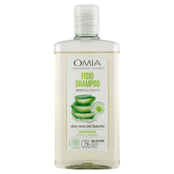 Omia Laboratori Ecobio Fisio Shampoo ecobiologico aloe vera del Salento Idratante 200 ml