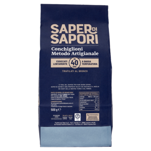 Selex Saper di Sapori Pasta di Semola Conchiglioni 500 g