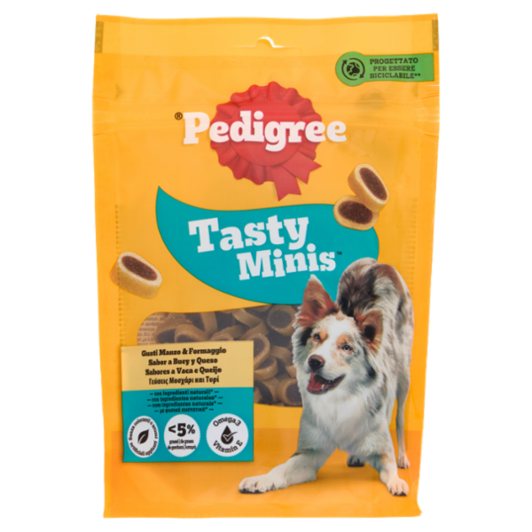 Pedigree Tasty Minis Formaggio e Manzo 140g