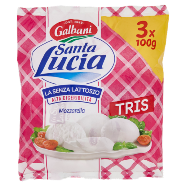 Galbani Santa Lucia Mozzarella Tris la Senza Lattosio 3 x 100 g
