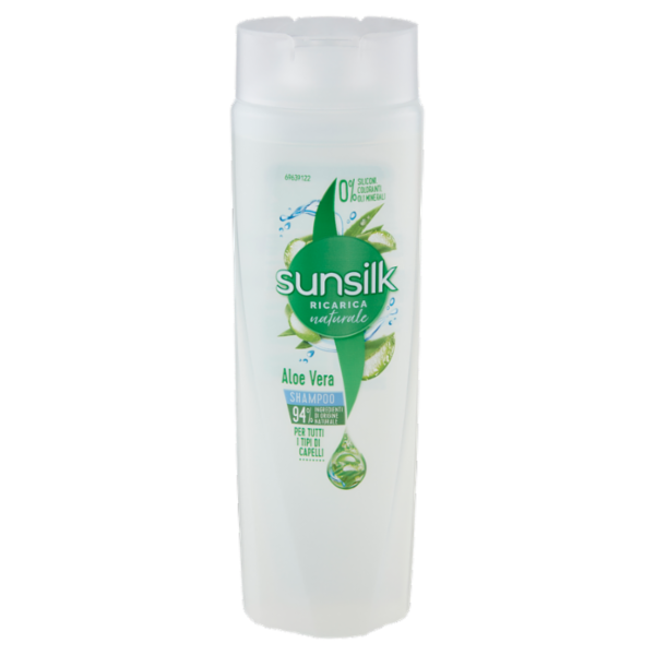 sunsilk Ricarica naturale Shampoo Aloe Vera per Tutti i Tipi di Capelli 250 mL