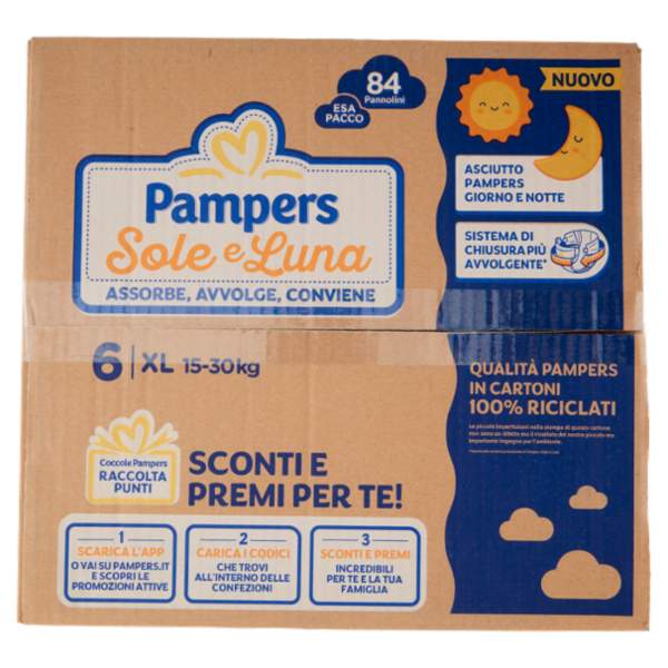 Pampers Sole e Luna XL 84 pz