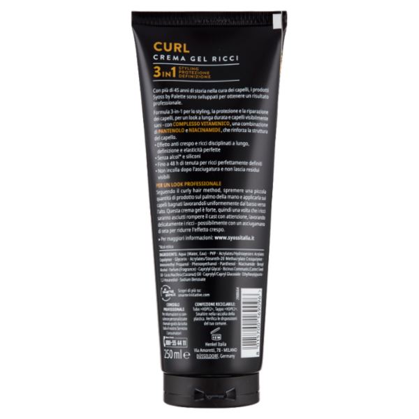 Syoss By Palette Curl Crema Gel Ricci 250 ml