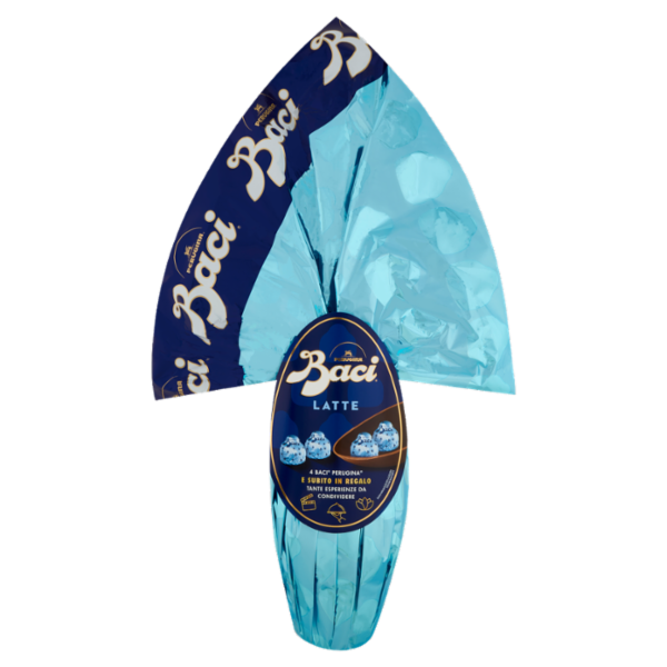 BACI PERUGINA Uovo di Pasqua Cioccolato al Latte con Sorpresa e 4 Cioccolatini 265g