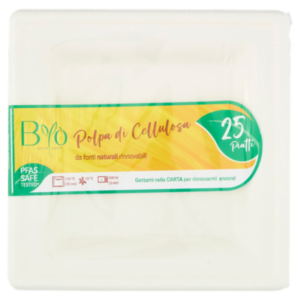 Biò Piatti Polpa di Cellulosa 25 pz