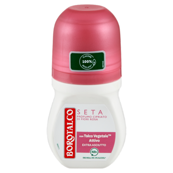 Borotalco Seta Profumo Cipriato di Fiori Rosa Deo Roll On 50 ml