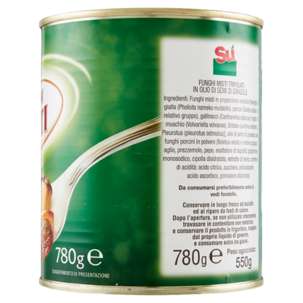 Sù Funghi Misti Trifolati in Olio di Semi di Girasole 780 g