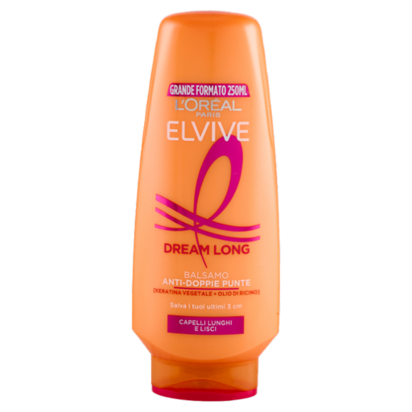 Elvive Dream Long Balsamo Anti-Doppie Punte, per Capelli Lunghi e Lisci, 250 ml
