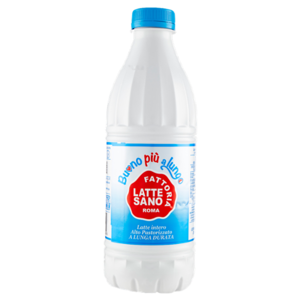 Fattoria Latte Sano Buono più a lungo Latte intero Alto Pastorizzato a Lunga Durata 1 L