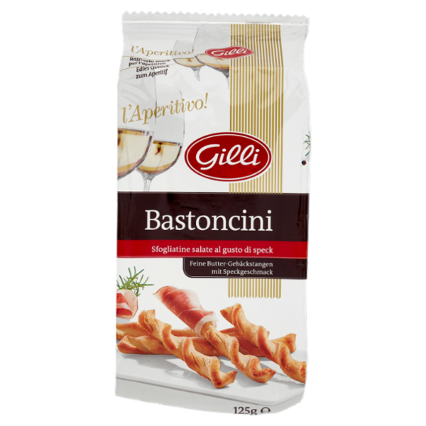Gilli l'Aperitivo! Bastoncini Sfogliatine salate al gusto di speck 125 g
