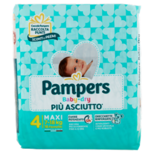 Pampers Baby-dry 4 Maxi 18 Pz