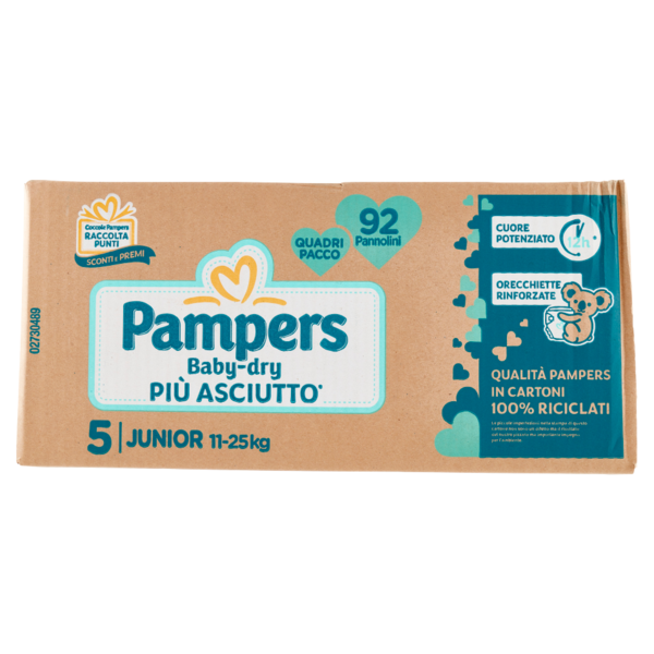Pampers Baby-dry 5 Junior 92 pz
