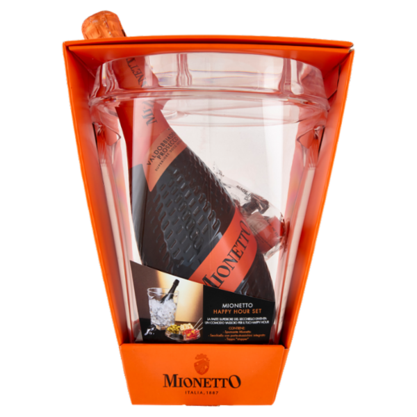 Mionetto Happy Hour Set Spumante Mionetto 750 ml + Secchiello + Tappo 
