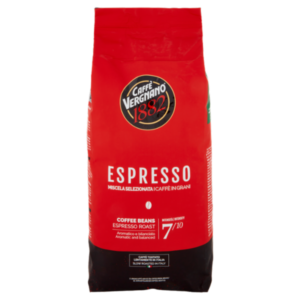 Caffè Vergnano 1882 Espresso Miscela Selezionata Caffè in Grani 1000 g