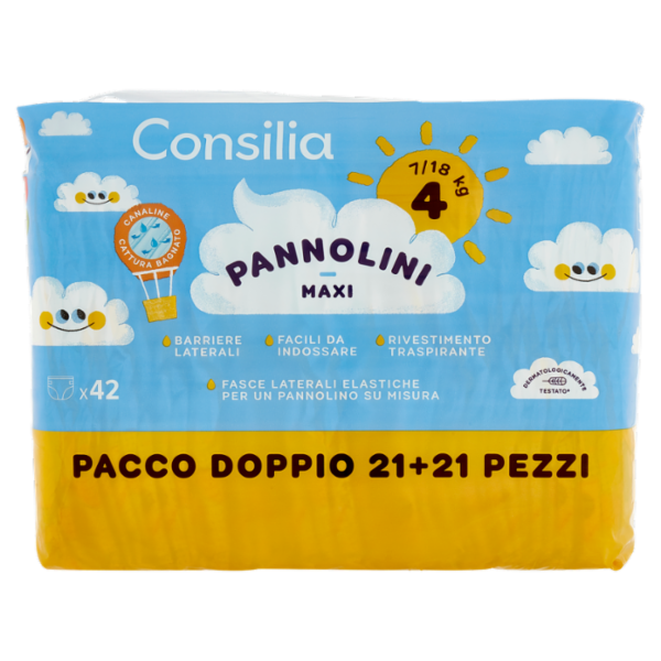 Consilia Pannolini per Bambini Maxi 7-18 kg 2x21 pezzi