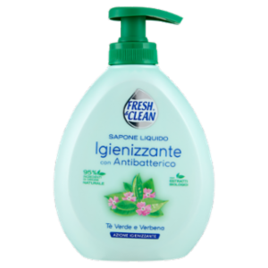 Fresh & Clean Sapone Liquido Igienizzante Con Antibatterico Tè Verde e Verbena 300 Ml