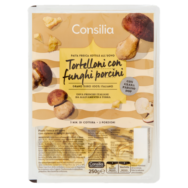Consilia Tortelloni con Funghi Porcini 250 g
